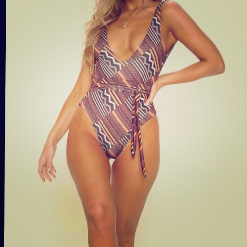 Pretty little thing tribal one piece swimsuit